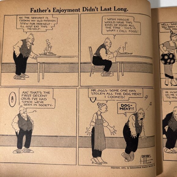 Bringing Up Father Geo McManus 4th Series Comic Book 1921 Humor Satire Antique - Picture 6 of 13